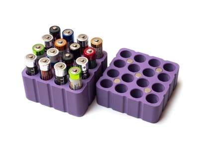 Organizer na baterie, etui, pojemnik, pudełko 16 x AAA