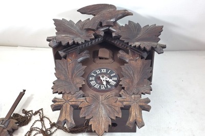 STARY ŁADNY ZEGAR KUKUŁKA 37CM