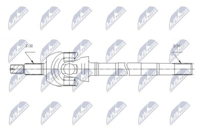 SEMI-EJE DE ACCIONAMIENTO JEEP WRANGLER 07-18 /PRZEDNIA,LEWA,  