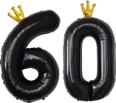 Balony cyfry 60 102 cm, balony z cyframi na przyjęcie urodzinowe, duże balo