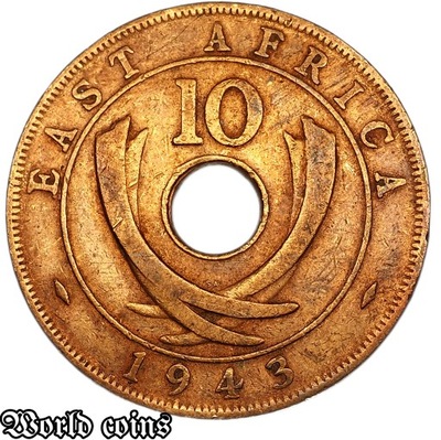 10 CENTS 1943 SA - AFRYKA WSCHODNIA