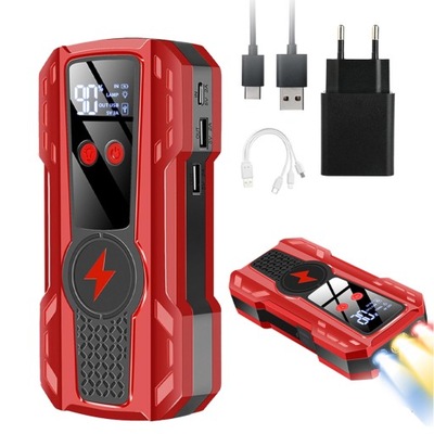 POWER BANK JUMP ARRANCADOR USO PARA COCHE LINTERNA DIODO LUMINOSO LED 12V  