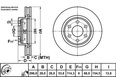 ATE DISCOS DE FRENADO 2 PIEZAS PARTE DELANTERA NISSAN NP300 NAVARA RENAULT ALASKAN  