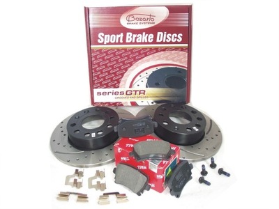 DISCOS 256MM ZAPATAS AUDI TRW A3 8P1 SKODA OCTAVIA II VW GOLF V TOURAN PARTE TRASERA  