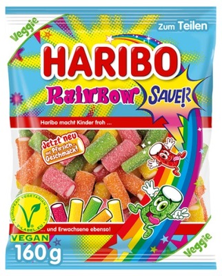 Z NIEMIEC Haribo Rainbow Sauer Żelki 160 g