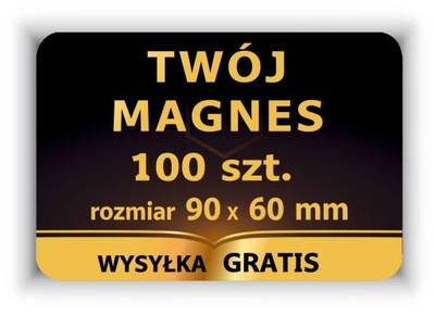 MAGNESY reklamowe 90x60mm 100 szt. gadżet