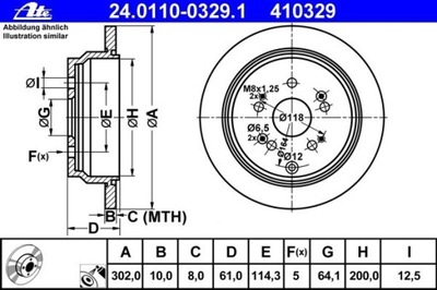 DISCO DE FRENADO PARTE TRASERA HONDA CR-V 3 2007-  