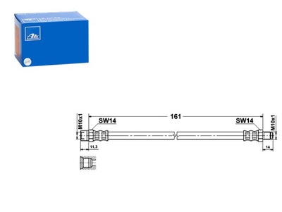 ПАТРУБОК ТОРМОЗНОЙ ГИБКИЙ ПЕРЕД L/P AUDI 200 C2 80 B3 80 B4 90 B2