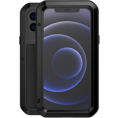 Pancierové puzdro + sklo LOVE MEI pre iPhone 12 Mini, puzdro Powerful Case