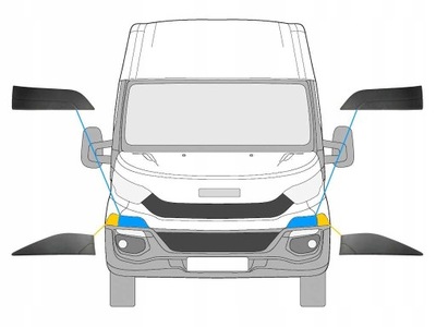 IVECO DAILY 2014- MOLDURAS DE PARAGOLPES I ALAS  