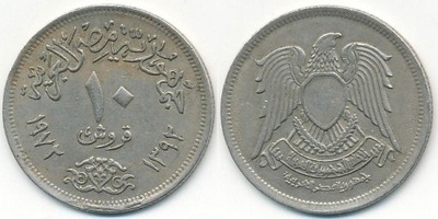 Egipt 10 Piastres - 1972r ... Monety