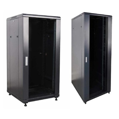 Szafa stojąca 42U typu RACK 19" złożona czarna CCSS-0606-42U