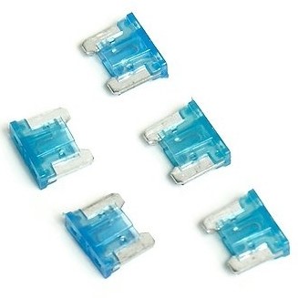 FUSIBLES PLANOS MINI BAJO PERFIL 5X 15A / ALKOTEST EN KIT !  