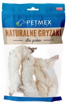 Petmex Łapki królicze z futrem dla psa 100g