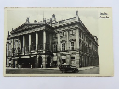Stara pocztówka opera Wrocław, Breslau