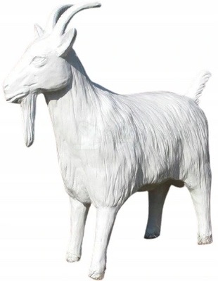 Ozdoba do ogrodu -Koza biała