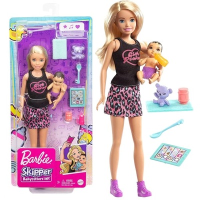 OUTLET BARBIE OPIEKUNKA W BLOND WŁOSACH NIEMOWLAK