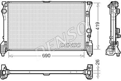 DENSO РАДІАТОР MERCEDES-BENZ DENSO