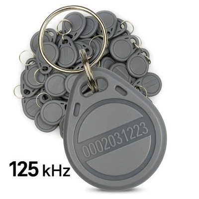 Brelok zbliżeniowy RFID 125 kHz UNIQUE EM4100 szary 100 szt. EMB2