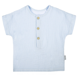 Bluzka z krótkim rękawem T-shirty dla chłopca Nicol Muślin niebieska