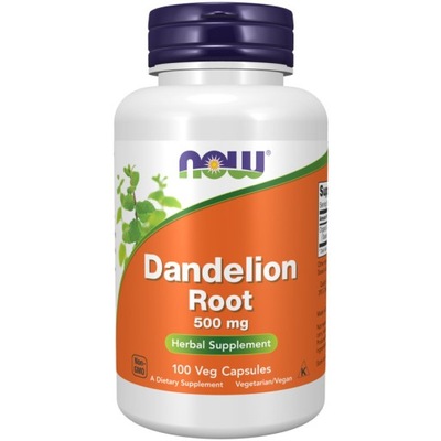 NOW Dandelion Root 500mg 100vcaps MNISZEK LEKARSKI