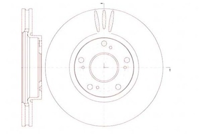 ДИСКИ ТОРМОЗНЫЕ ТОРМОЗНЫЕ 2 ШТУКИ 280X25 V 5-OTW HONDA ACCORD