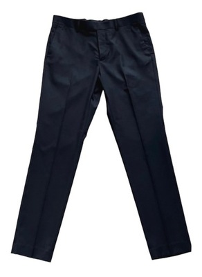 H&M Spodnie garniturowe o kroju regular fit od garnituru czarne męskie 50