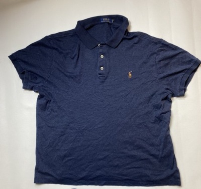 Ralph Lauren ORYGINALNE GRANATOWE KRÓTKIE POLO SHIRT / XL