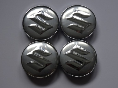 4 PIEZAS TAPACUBOS EMBLEMATY PARA DISCOS SUZUKI 60 MM PLATEADO  