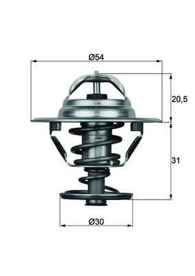 MAHLE ORIGINAL TX 10 81D ТЕРМОСТАТ, ŻRODEK ОХЛАЖДАЮЧАЯ