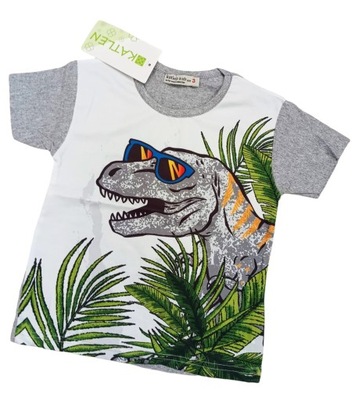 Koszulka bawełna Dinozaur 4 lata