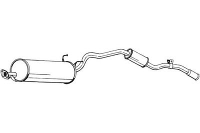 BOSAL SILENCER SYSTEM OUTLET REAR TOYOTA 4 RUNNER II HIACE V 2.5D  