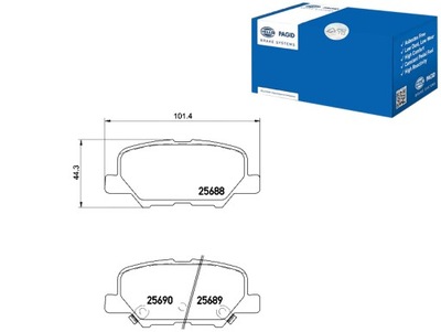 PAGID ZAPATAS DE FRENADO HELLA PAGID 1609899680 GHY9  