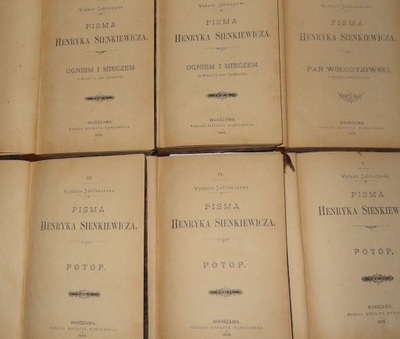 Sienkiewicz- TRYLOGIA. WYDANIE JUBILEUSZOWE 1900 r. - JEDNOLITA OPRAWA