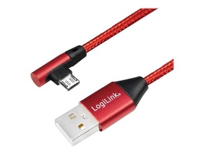 LOGILINK CU0149 LOGILINK - Kabel USB 2.0 kątowy 90 USB-A m do micro-USB m