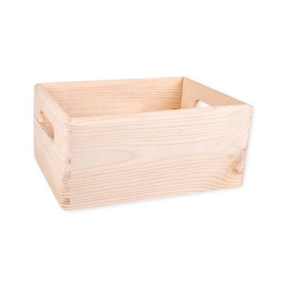 Pudełko Drewniane Skrzynka Bez Wieka 30x20x14 cm