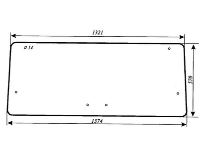 szyba do ciągnika Zetor 7211 tylna