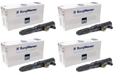 4x nowa катушка зажигания beru zs552 clio laguna duster sandero logan фото №1