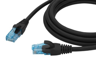 KABEL SIECIOWY INTERNETOWY LAN ETHERNET RJ45 KAT.5E UTP 5m CZARNY PATCHCORD
