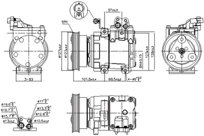 NISSENS КОМПРЕССОР КОНДИЦИОНЕРА HYUNDAI GETZ 1.5D 03.03-06.09