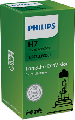 ЛАМПОЧКА H7 12V/55W PX26D LONG LIFE ECOVISION 1 ШТУКА.