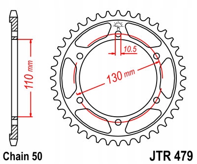 ENGRANAJE PARTE TRASERA JT 42-ZEBY MT-01 1700 2005-2012  