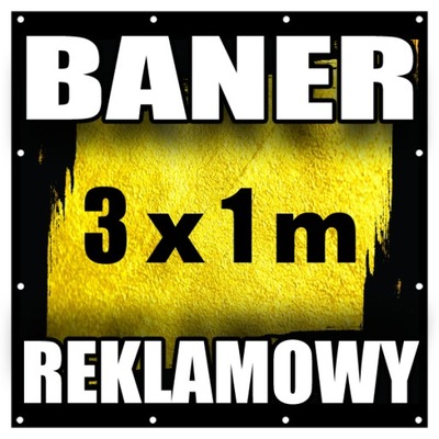 Baner Reklamowy wymiar 100cm x 300 cm