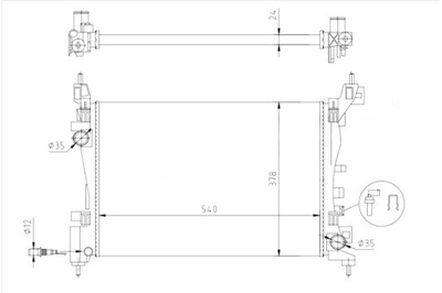 TYC OPEL COSA D 2010-2014 AUŠINTUVAS 23MM MECHANICAL 