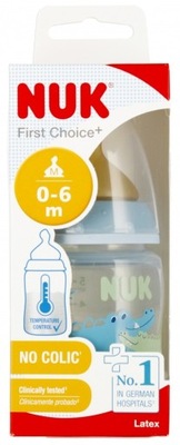 NUK BUTELKA 150 ML 0-6M FIRST CHOICE + SMOCZEK LATEKS M NIEBIESKA 10743876