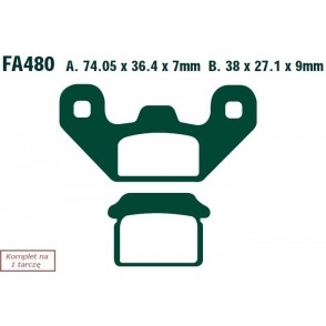 ZAPATAS DE FRENADO MOTO LIFAN LF 125 APAGADO ROAD (07) EBCFA480  