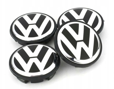 VOLKSWAGEN VW NEGRAS DEKLE TAPACUBOS 65 MM LOGOTIPO  