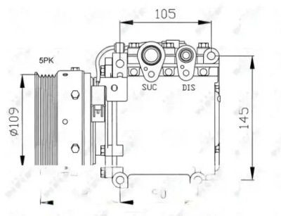 Компресор компресор кондиціонера 32049 nrf фото №1