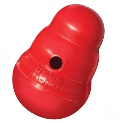 Zabawka Kong Dog Wobbler, plniaca, czerwona, plastik, S