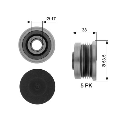 GATES OAP7082 ELECTRIC GENERATOR - CLUTCH JEDNOKIERUNKOWE  